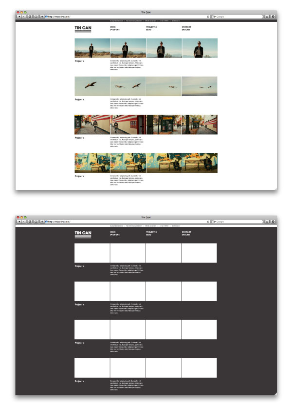 TIN CAN - website design by Leon Dijkstra TIN CAN - website design by Leon Dijkstra