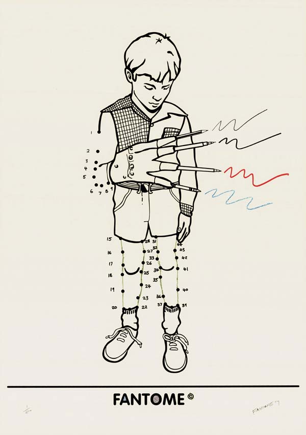 The Fantome Kid - ​one color screenprintShallow End - A print about escapism by Fantome