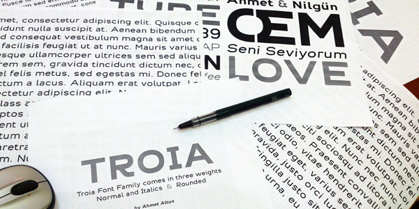 Troia Font Family by Ahmet Altun