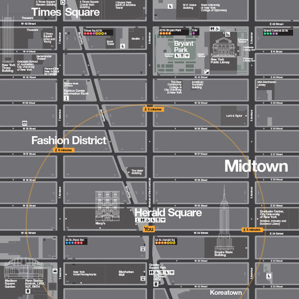 WalkNYC Wayfinding System - Map