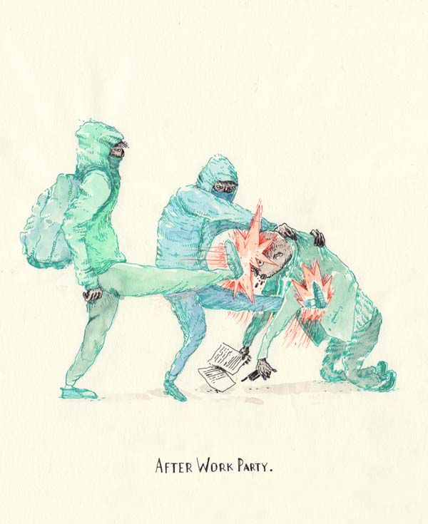 After Work Party - Drawing by Ghosttthead
