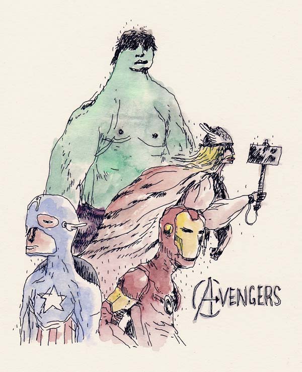 Avengers - Drawing by Ghosttthead