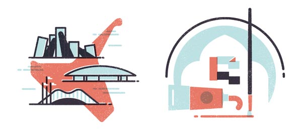 Brownbook - editorial illustrations by MUTI about arts and culture in the Middle East Brownbook - editorial illustrations by MUTI about arts and culture in the Middle East