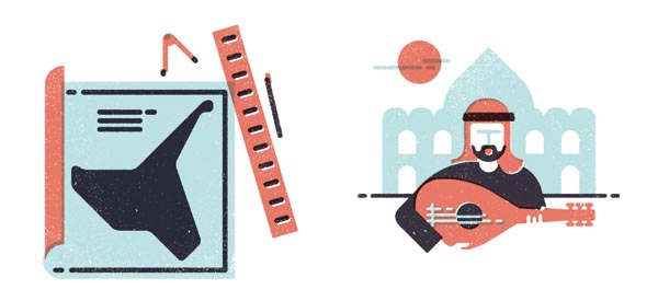 Brownbook - editorial illustrations by MUTI about arts and culture in the Middle East Brownbook - editorial illustrations by MUTI about arts and culture in the Middle East