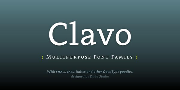 Clavo - slab serif font family by Dada Studio