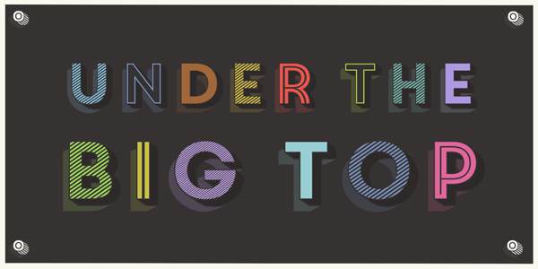 Core Circus is a layered display font family from foundry S-Core. This document provides a variety of design possibilities.