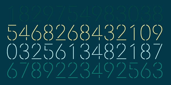 Doctrine Stencil - Numbers Doctrine Stencil - Numbers