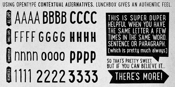 Lunchbox - OpenType Contextual Alternatives