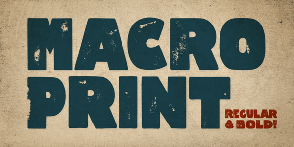 Macro Print display font by Jagjagvi Macro Print display font by Jagjagvi