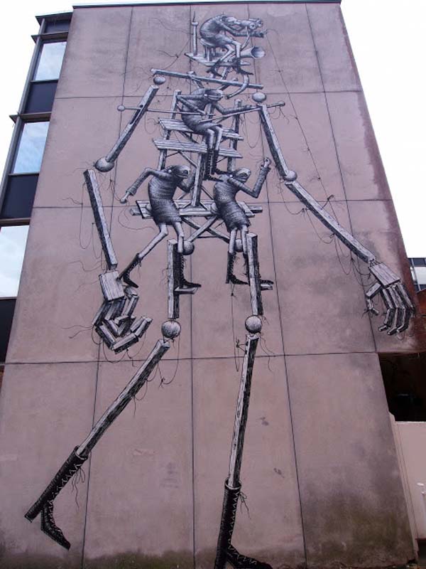 Phlegm Street Art Painting in Sunny Chichester
