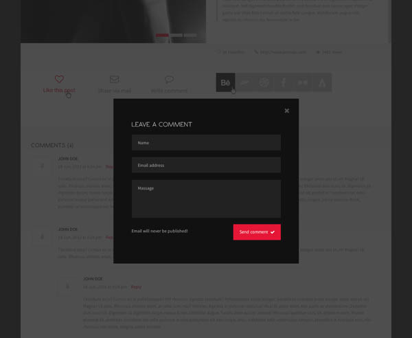 SUSPENSE Website Theme - Comment Layer