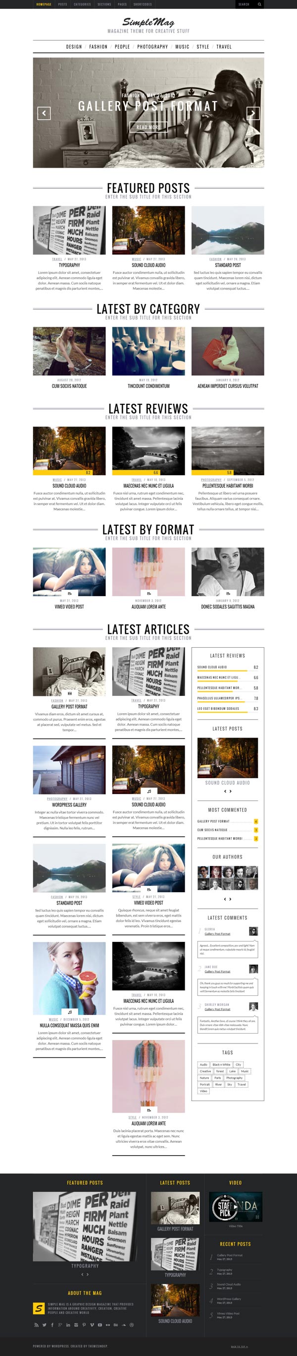 Simple Mag - Blog WordPress Theme for Online Magazines