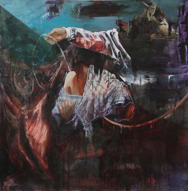 Sleepwalkers, acrylic and oil on canvas by Lorella Paleni Sleepwalkers, acrylic and oil on canvas by Lorella Paleni