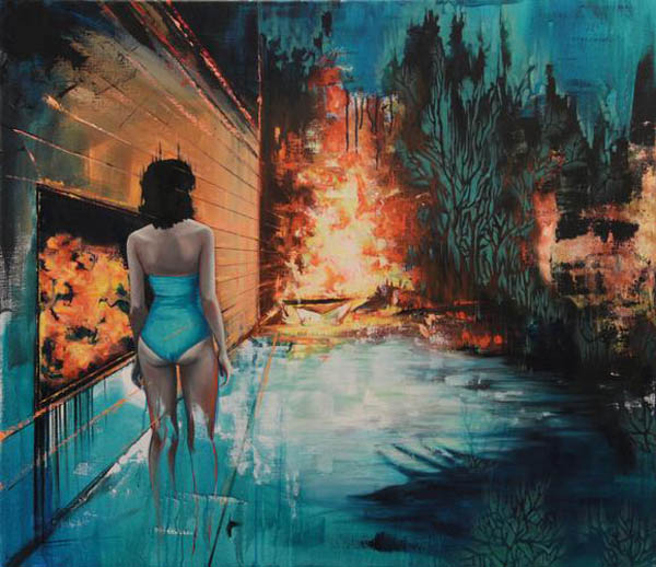 Somewhere, acrylic and oil on canvas by Lorella Paleni Somewhere, acrylic and oil on canvas by Lorella Paleni