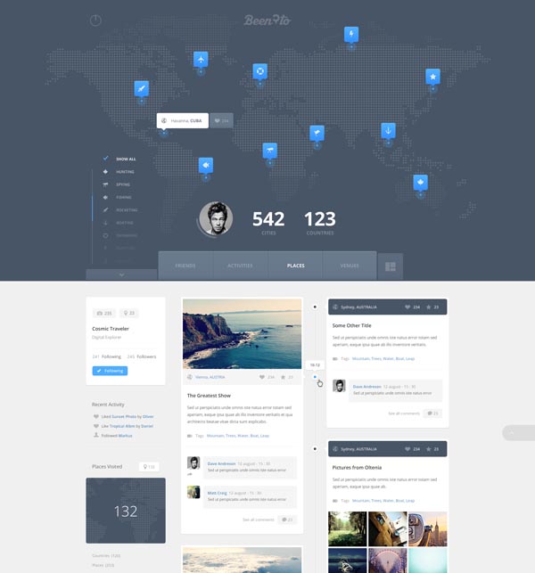 Travelling Website with Map - Web Design by Cosmin Daniel Capitanu