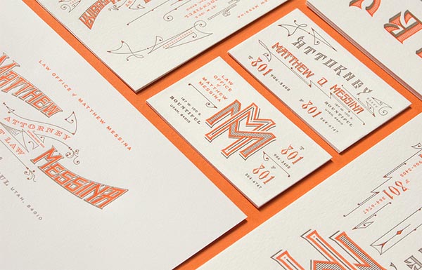 Vintage Typographic Identity by Kevin Cantrell for Law Office of Matthew Messina