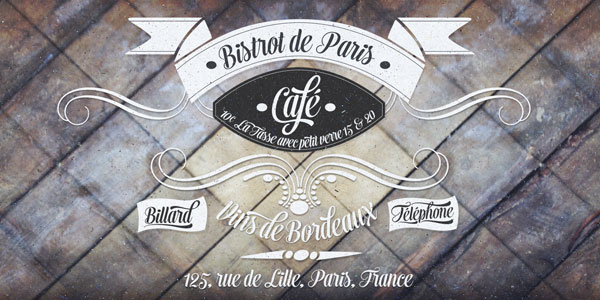 Voyage typeface and ornaments