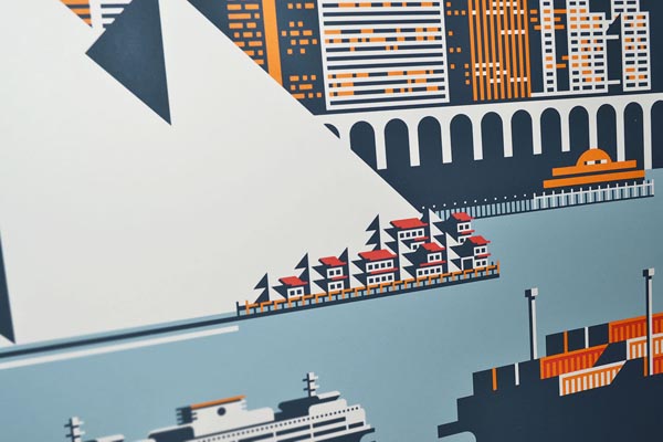 Waterfront Seattle Print by Rick Murphy