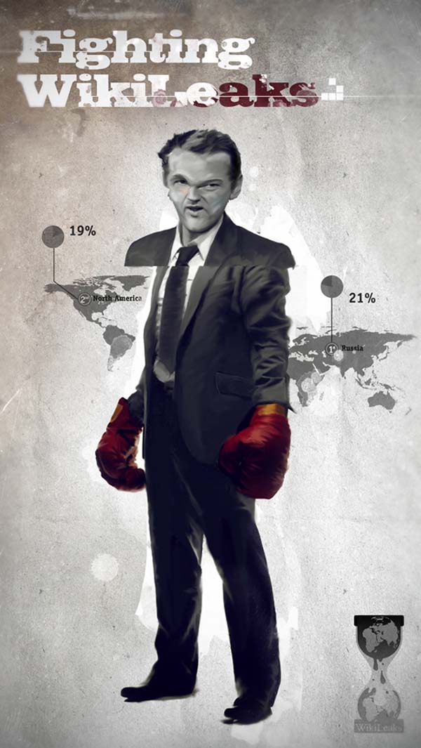 Wikileaks - Julian Assange Illustration by B T O