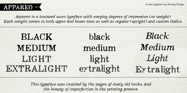 Appareo imperfect serif font family by Kimmy Design