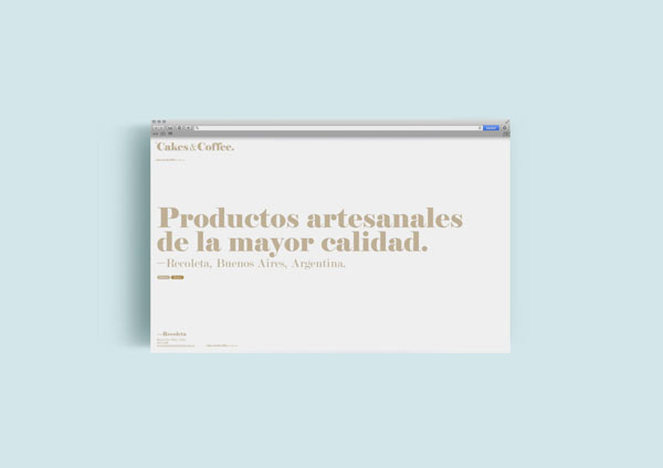 Cakes & Coffee Website by Empatía ® Studio