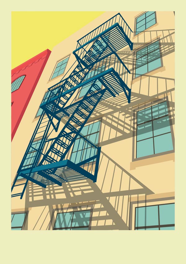 Greenwich Village - New York City Illustration by Remko Heemskerk
