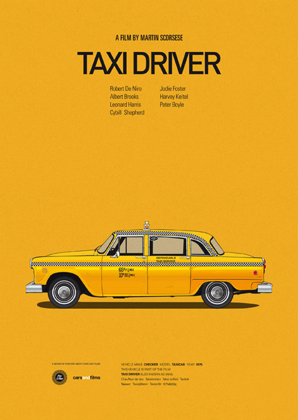 Taxi Driver - Cars and Films - Poster Series by Jesús Prudencio