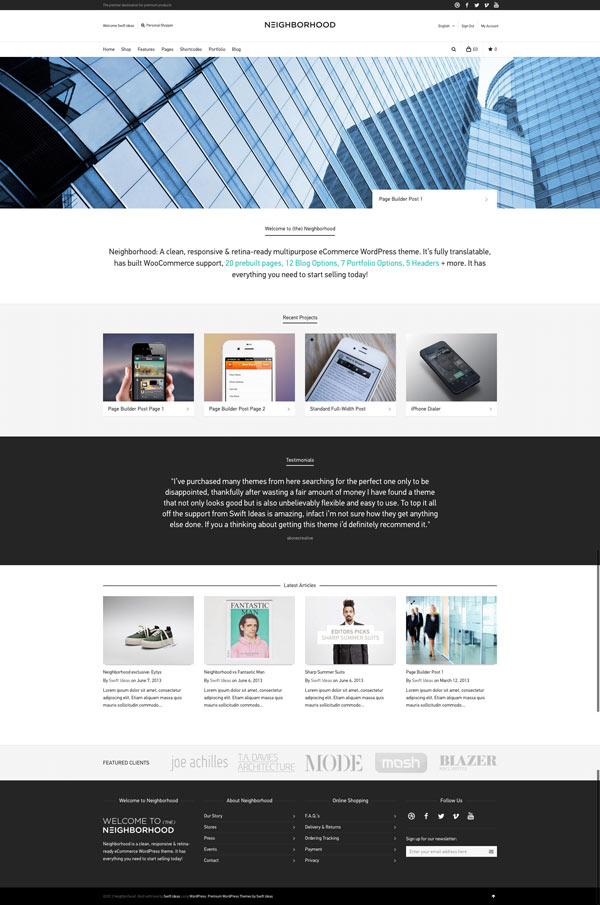 Neighborhood - Responsive Multi-Purpose Shop Theme by SwiftIdeas
