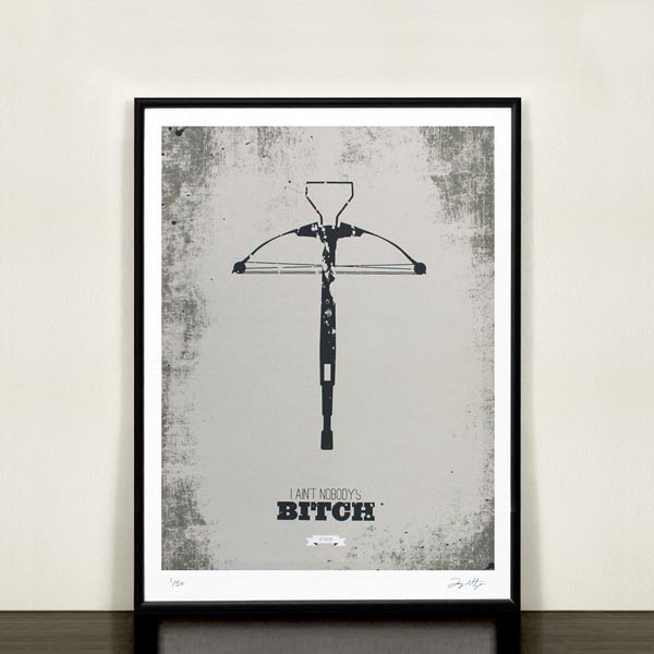 Daryl - Minimalist Walking Dead Print by Design Different