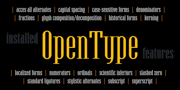 Hamerslag - OpenType features