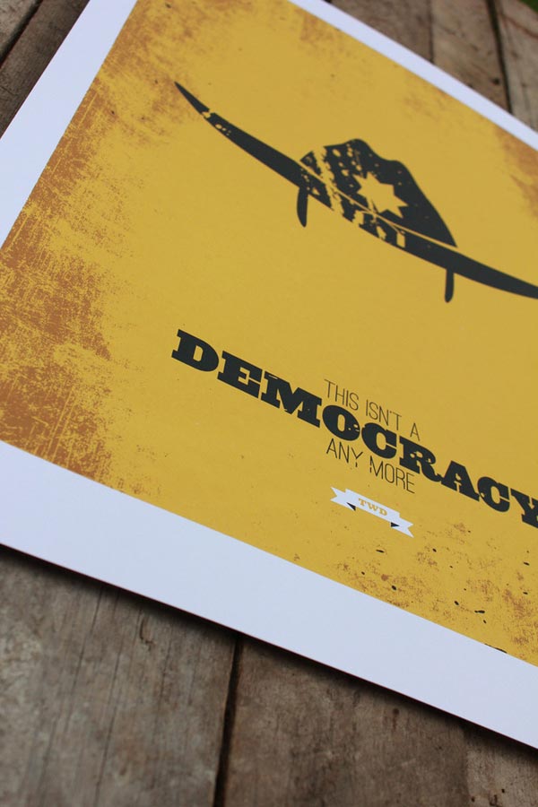 Minimalist Walking Dead Print by Design Different