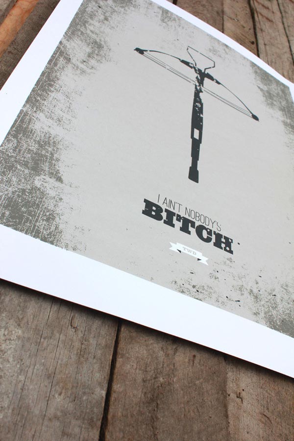 Minimalist Walking Dead Print by Design Different