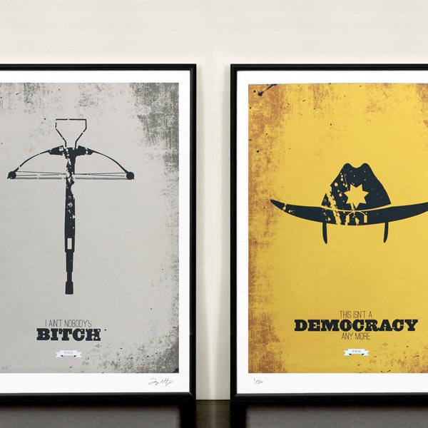 Minimalist Walking Dead Prints by Design Different