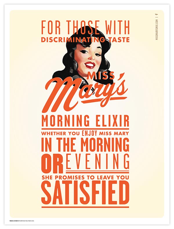 Miss Mary's Morning Elixir - Poster Design by Brandon Van Liere