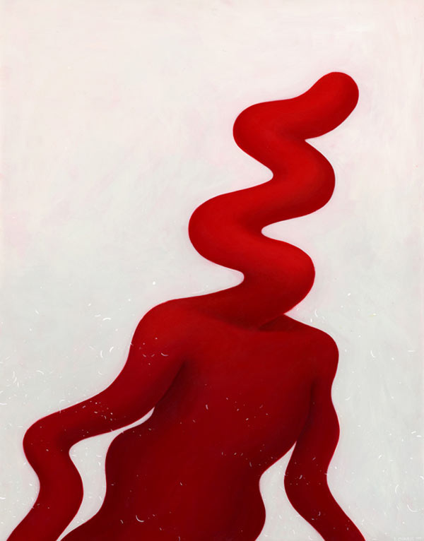 Warping - acrylic on paper artwork by Brendan Monroe