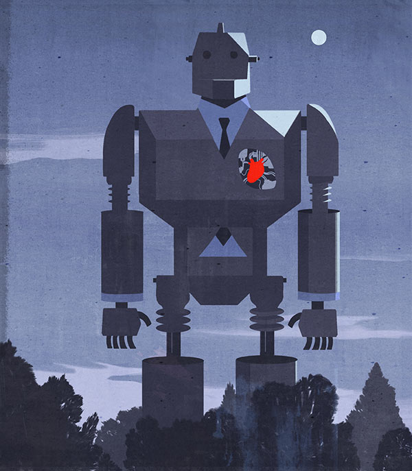 When Companies have a Heart - Editorial Illustration by Emiliano Ponzi