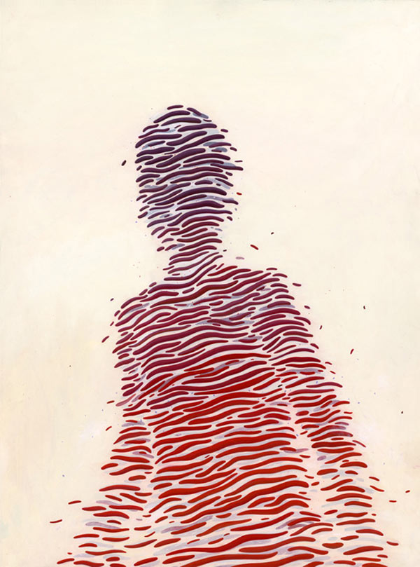 Worms - acrylic on paper artwork by Brendan Monroe