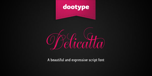 Delicatta expressive script font by dooType