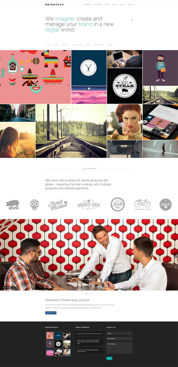 GridStack - Responsive Agency WordPress Theme by Andre Gagnon
