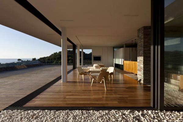 Terrace of the Plane House by K Studio