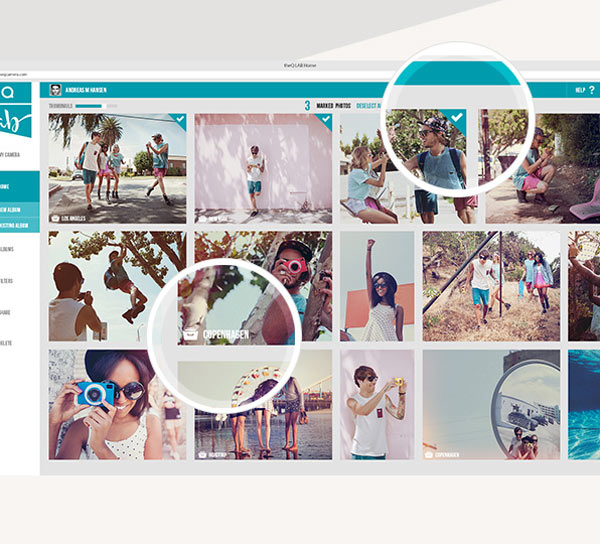 TheQ social camera - Web Design
