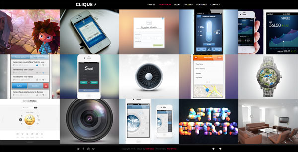 Clique - AJAX Responsive Portfolio WordPress Theme