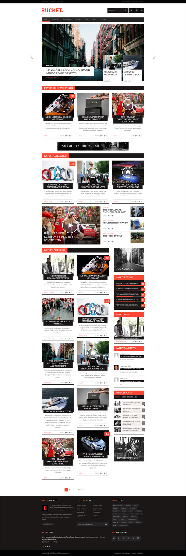 BUCKET - Magazine Style WordPress Blog Theme