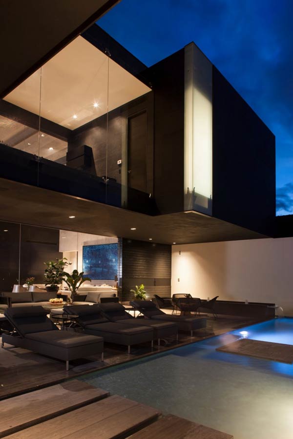 Terrace of the CH House in Garza Garcia, Mexico by GLR Arquitectos