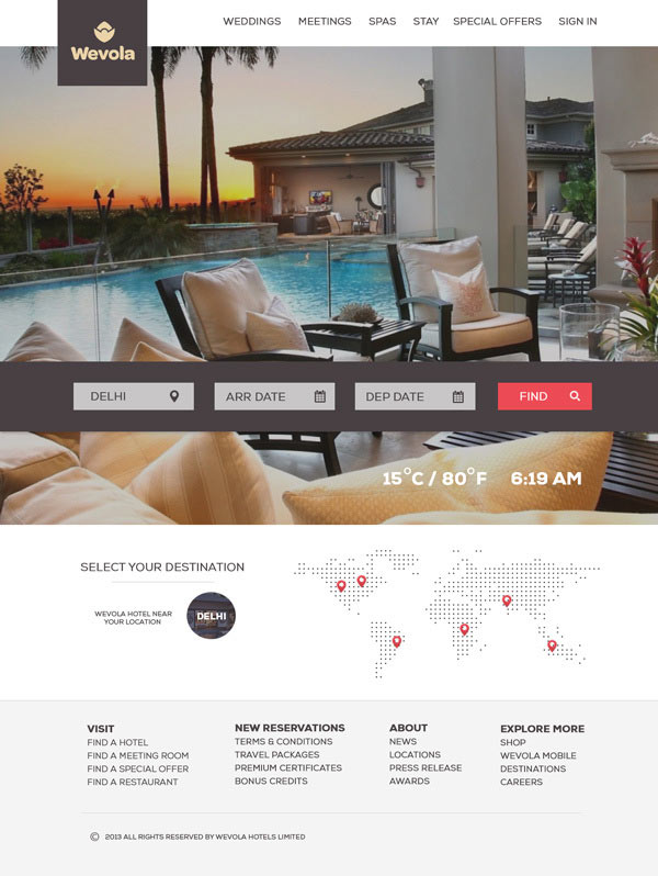 Wevola Group - Hotel Website Design by Jekin Gala Wevola Group - Hotel Website Design by Jekin Gala