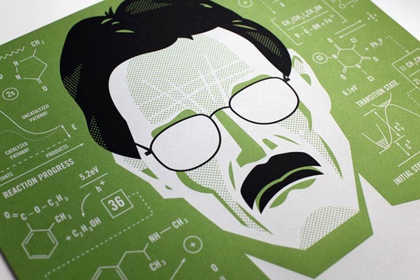Breaking Bad Poster Illustration - close up Breaking Bad Poster Illustration - close up