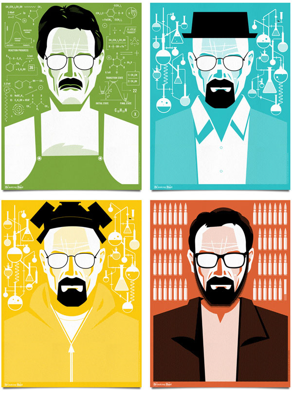 Breaking Bad Poster Illustrations by Mattson Creative Breaking Bad Poster Illustrations by Mattson Creative
