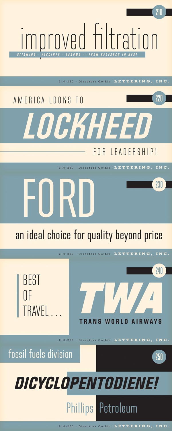 Directors Gothic - Extended Font Family