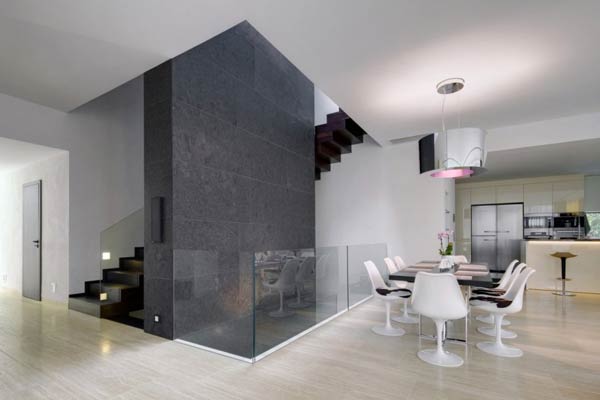Interior of the Villa in Decín, Czech Republic by Studio Pha