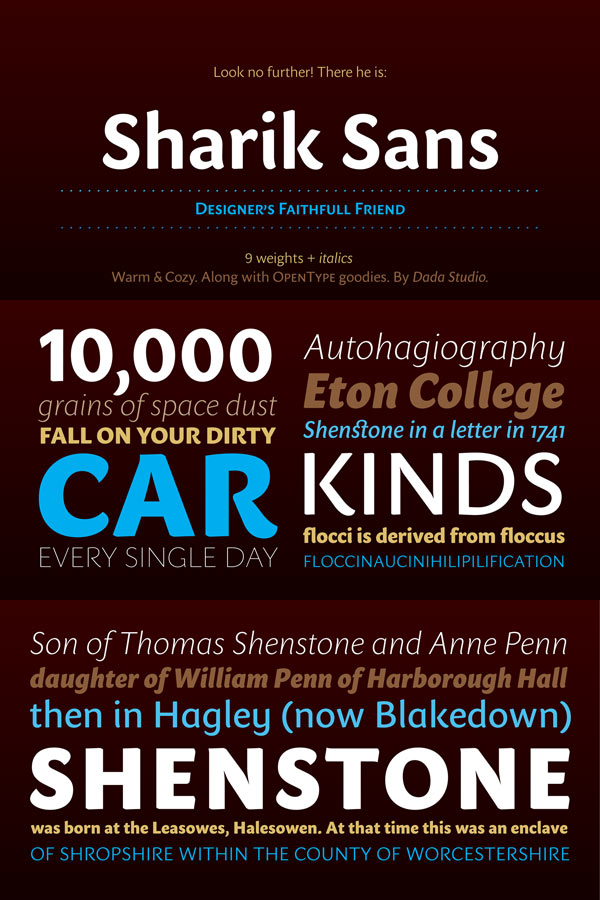 Sharik Sans - warm and gentle font family by Dada Studio